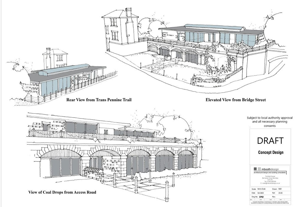 Draft of plans for Coal Drops, Penistone refurbishment